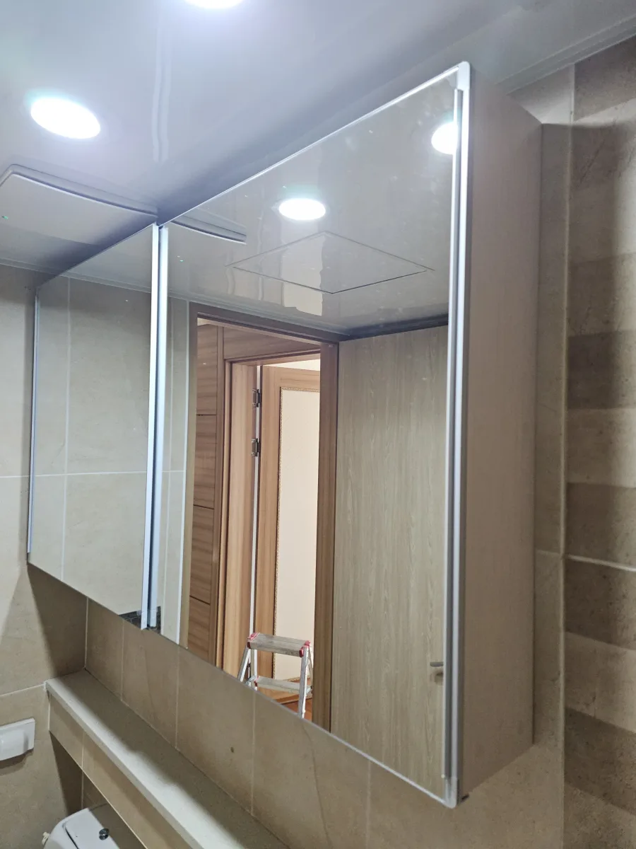 수원 욕실 거울장교체 시공 후